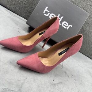 Betler‎ Pink Faux Suede Pointed Toe Stiletto Pumps Heels 5005-20 Size 36